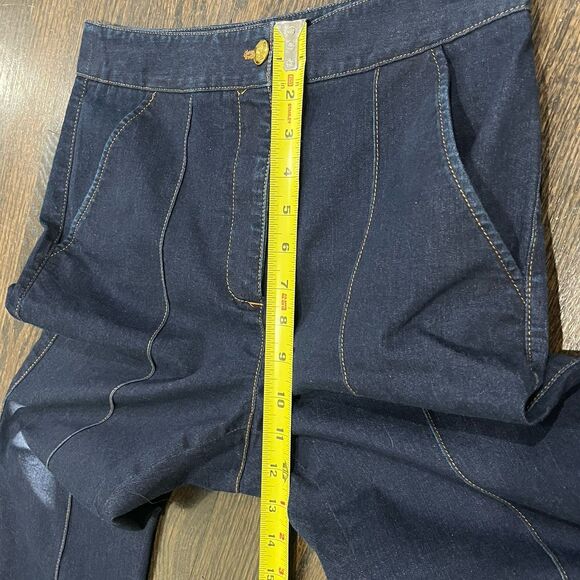 Veronica Beard Kimra Crop Denim Trouser Women’s 6 Blue High Rise Pants Stretch - Picture 9 of 10